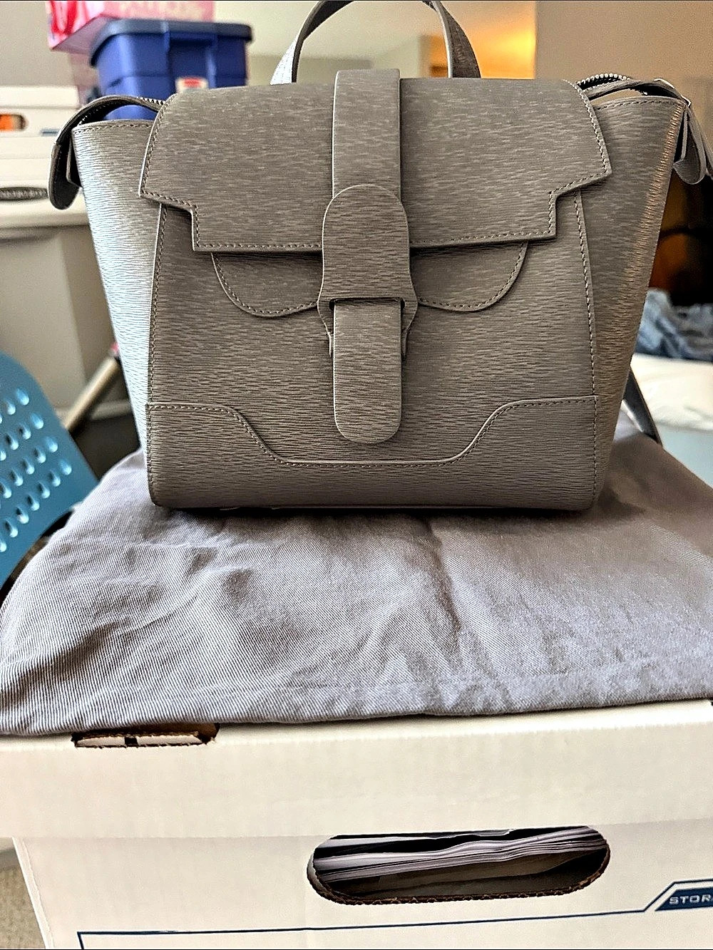 Senreve Mini Maestra Gray Satchel